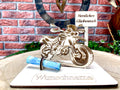 Enduro  – Dein personalisiertes Enduro Geldgeschenk aus Holz Geld Karte Box Männergeschenk Holzschild zum Verschenken Motorrad