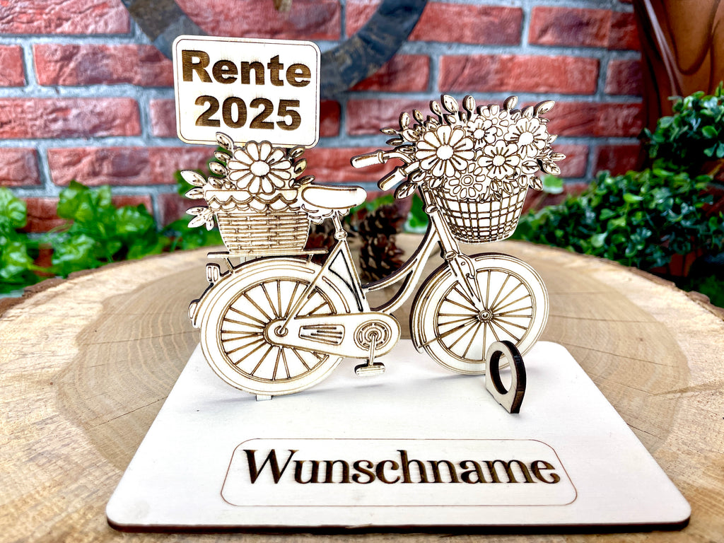 Damen Fahrrad – Dein personalisiertes Fahrrad-Geldgeschenk aus Holz Geld Karte  Männergeschenk Holzschild zum Verschenken Bilder Outdoor #4