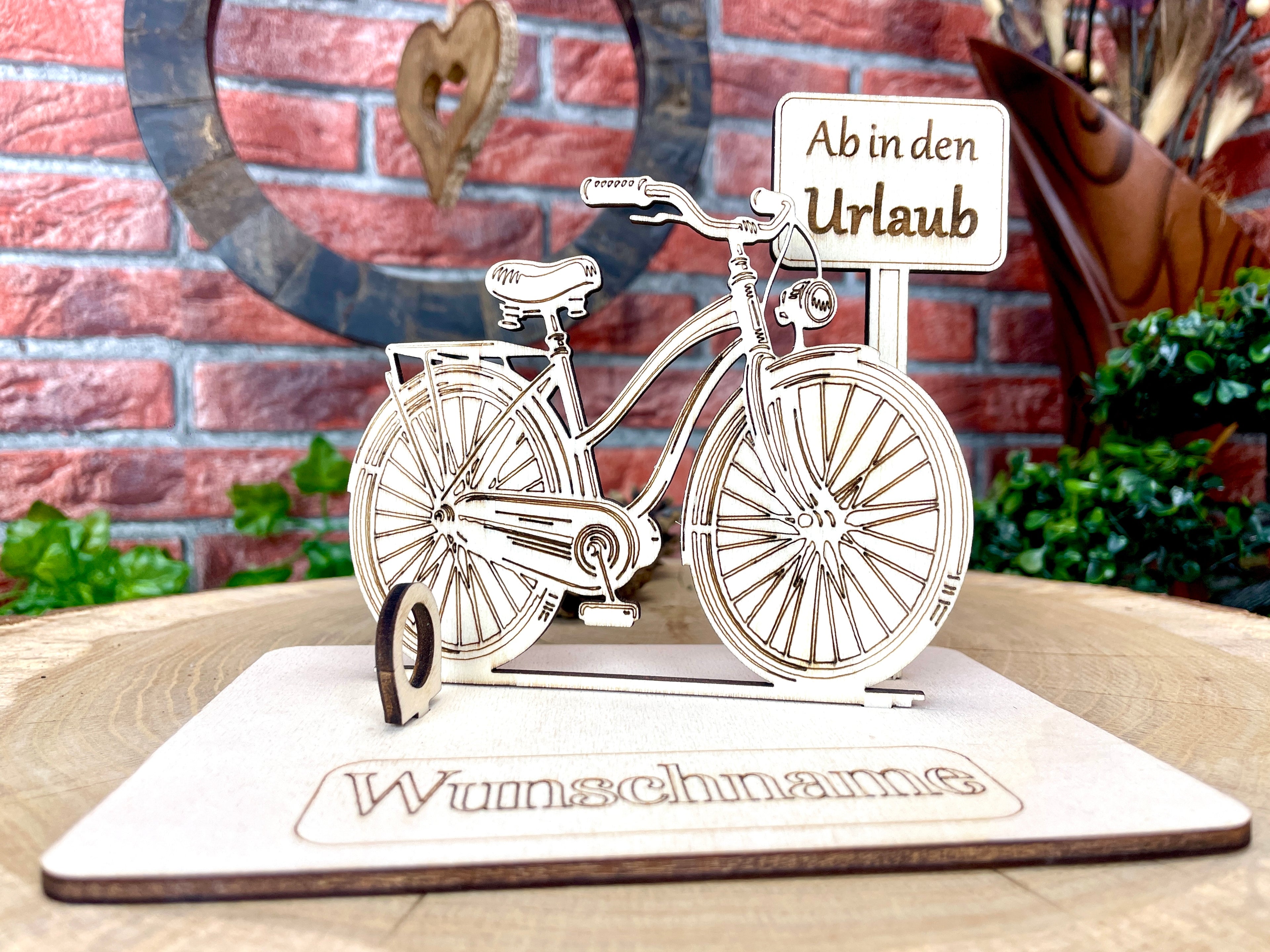 Fahrrad – Dein personalisiertes Herrenrad-Geldgeschenk aus Holz Geld Karte Box Männergeschenk Holzschild zum Verschenken Bilder Outdoor #2