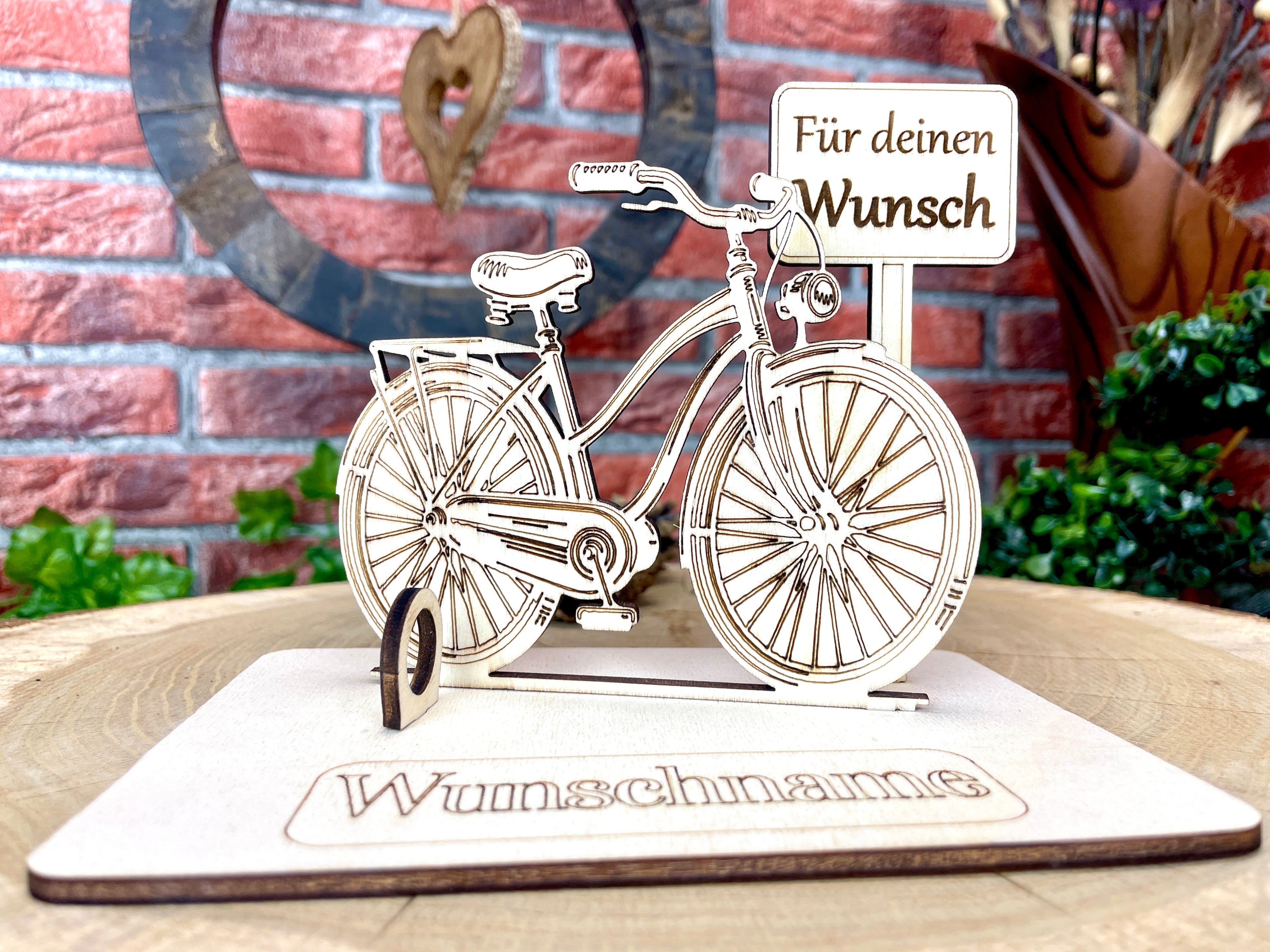 Fahrrad – Dein personalisiertes Herrenrad-Geldgeschenk aus Holz Geld Karte Box Männergeschenk Holzschild zum Verschenken Bilder Outdoor #2