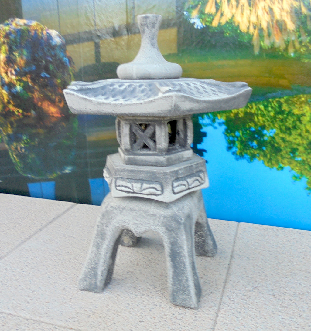 Asiatische Laterne Stein Yukimi S Antik Anthrazit Koiteich Garten deko