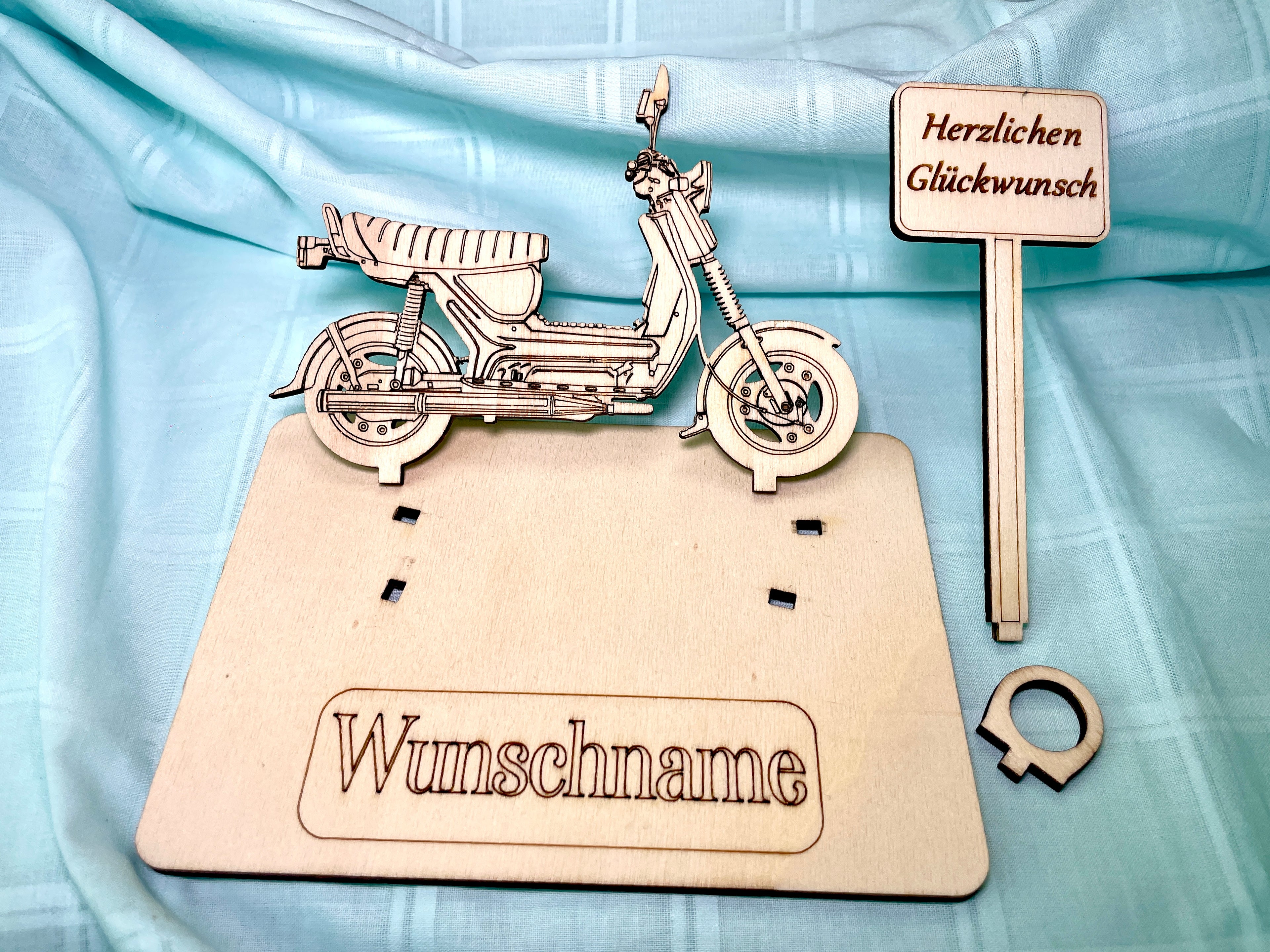 Simson SR50 – Dein personalisiertes Ostfahrzeug-Geldgeschenk aus Holz Geld Karte Box Männergeschenk Holzschild zum Verschenken