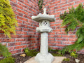Asiatische Lampe Japanische Steinlaterne Yukimi auf Säule S 55cm Gartendeko Laternen Gartengestaltung Gartendeko Ideen japanische deko