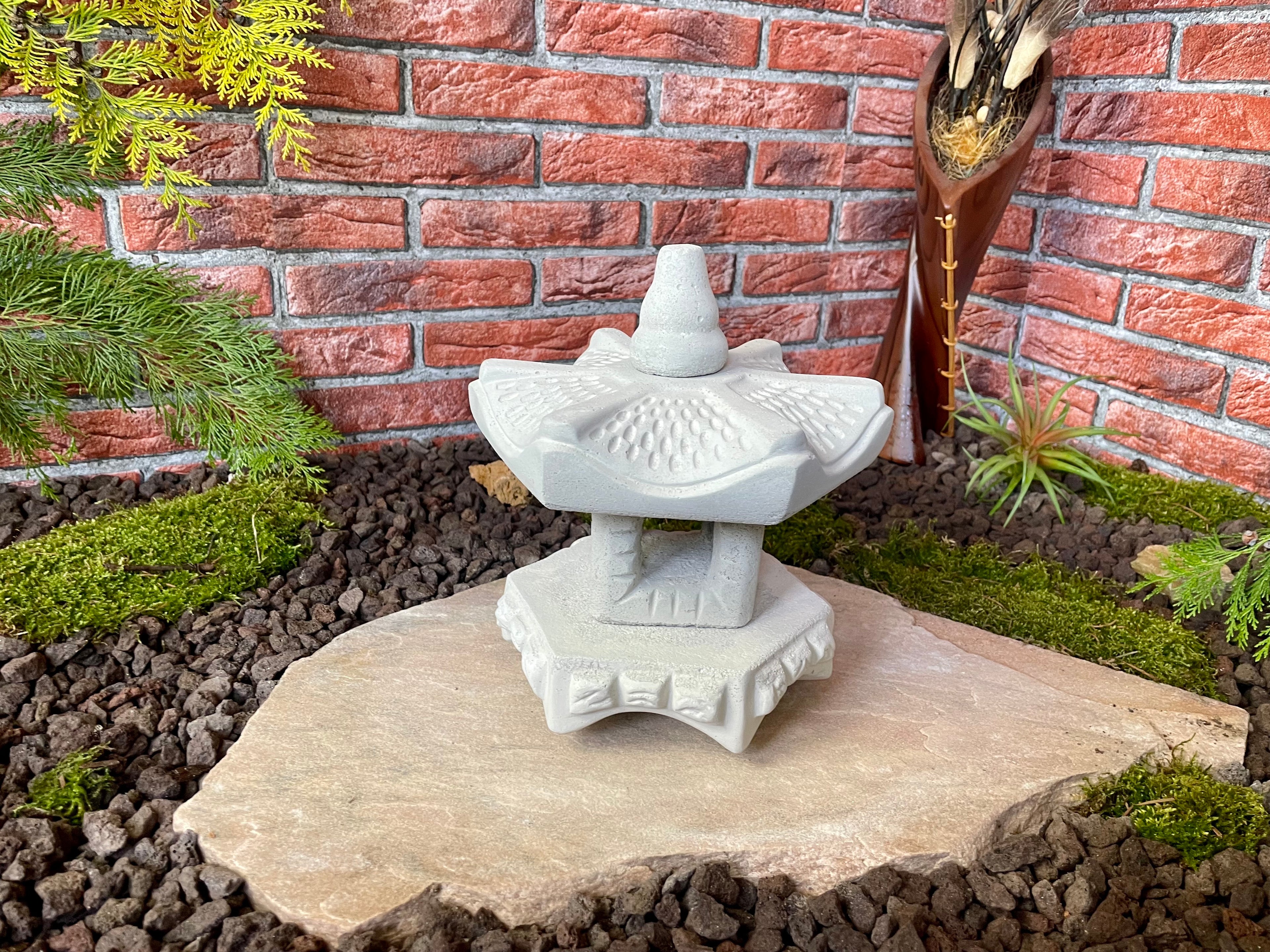 Asiatische Steinlaterne Japanische Steinlaterne Mini Yukimi Pagode Tempel Garten Gartendekoration Gartengestaltung Gartenideen
