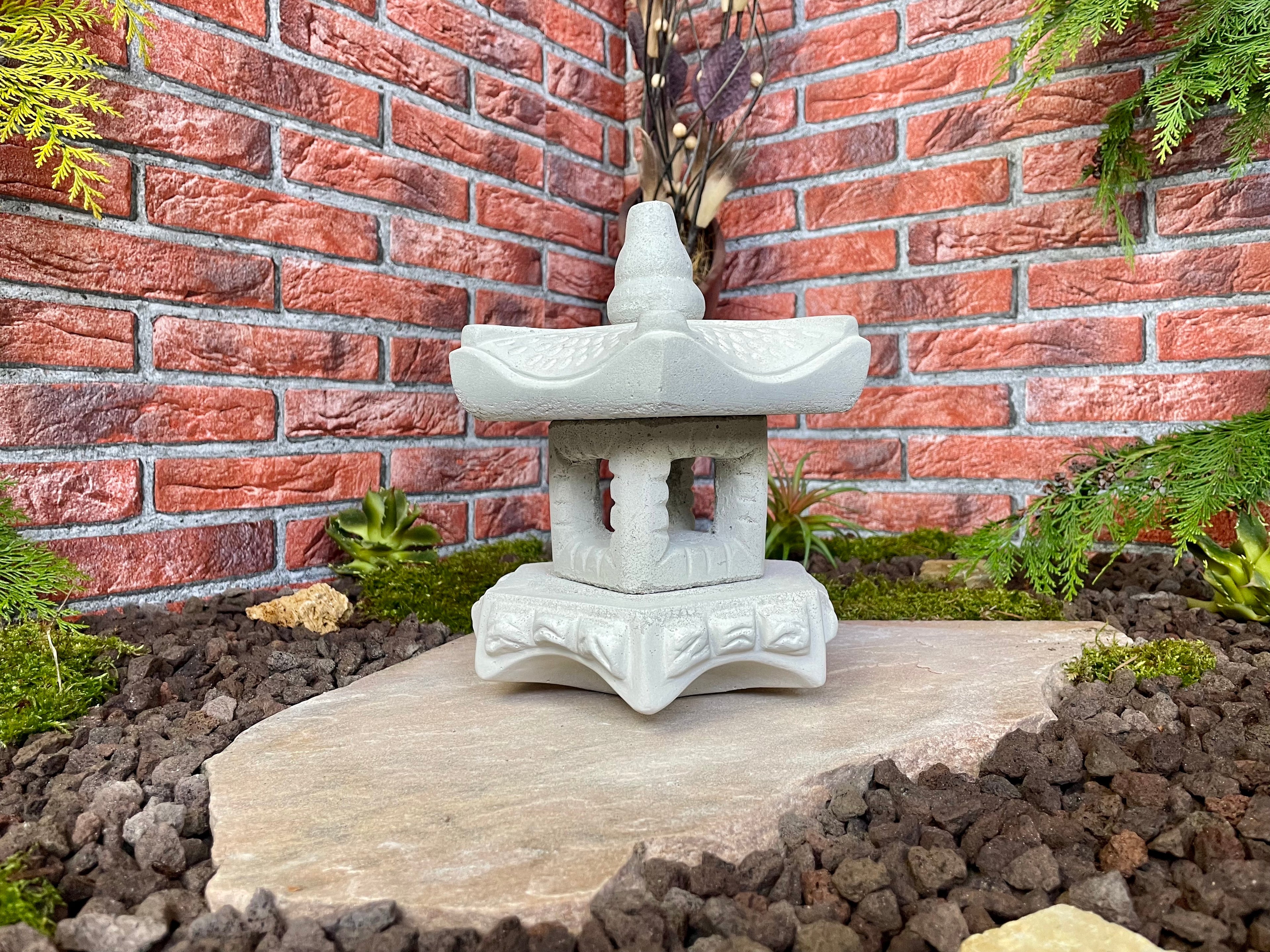 Asiatische Steinlaterne Japanische Steinlaterne Mini Yukimi Pagode Tempel Garten Gartendekoration Gartengestaltung Gartenideen