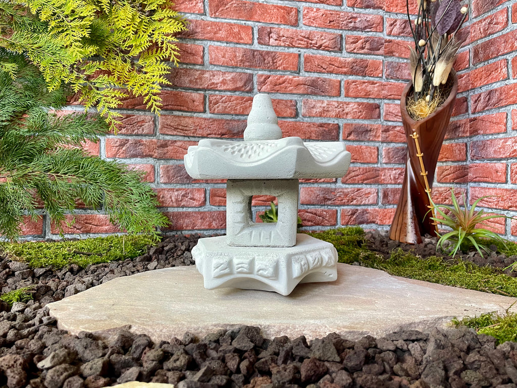 Asiatische Steinlaterne Japanische Steinlaterne Mini Yukimi Pagode Tempel Garten Gartendekoration Gartengestaltung Gartenideen