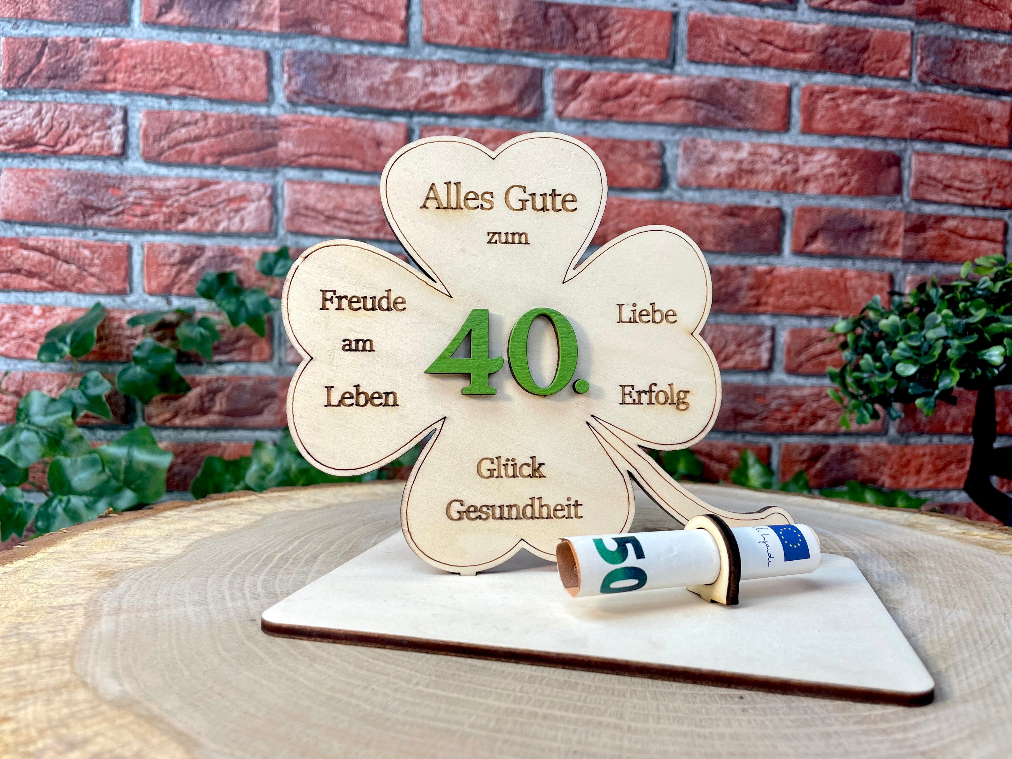 Geldgeschenk Zum 40./50./66./75. ...99. Alles Gute Wunschname Geschenkideen Holz Bilder Schilder Geburtstag Zur Erholung  Outdoor im Urlaub