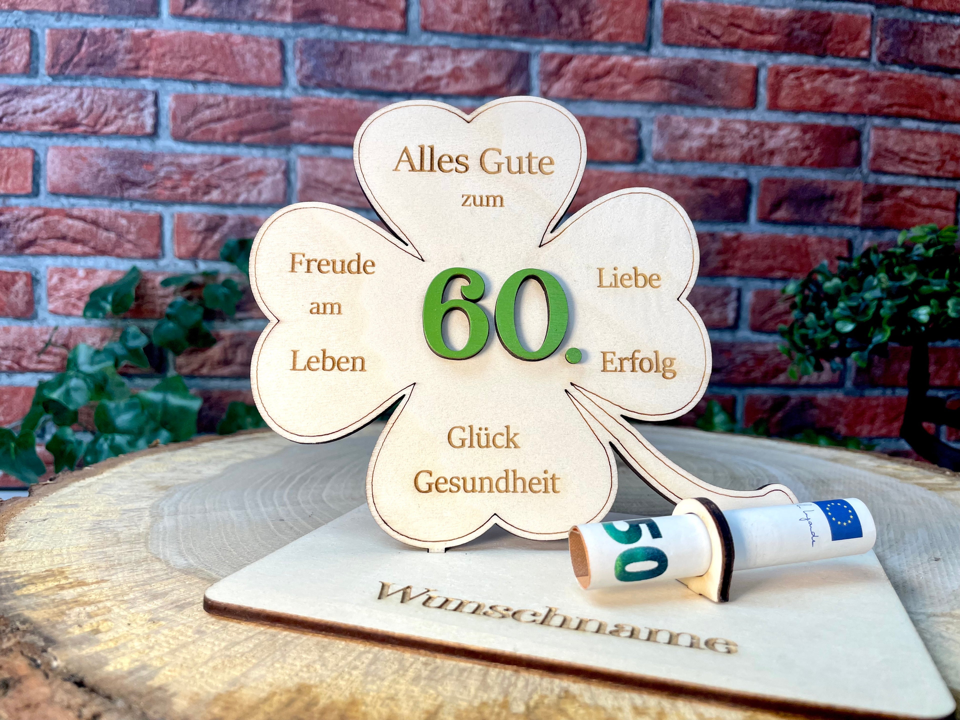 Geldgeschenk Zum 40./50./66./75. ...99. Alles Gute Wunschname Geschenkideen Holz Bilder Schilder Geburtstag Zur Erholung  Outdoor im Urlaub