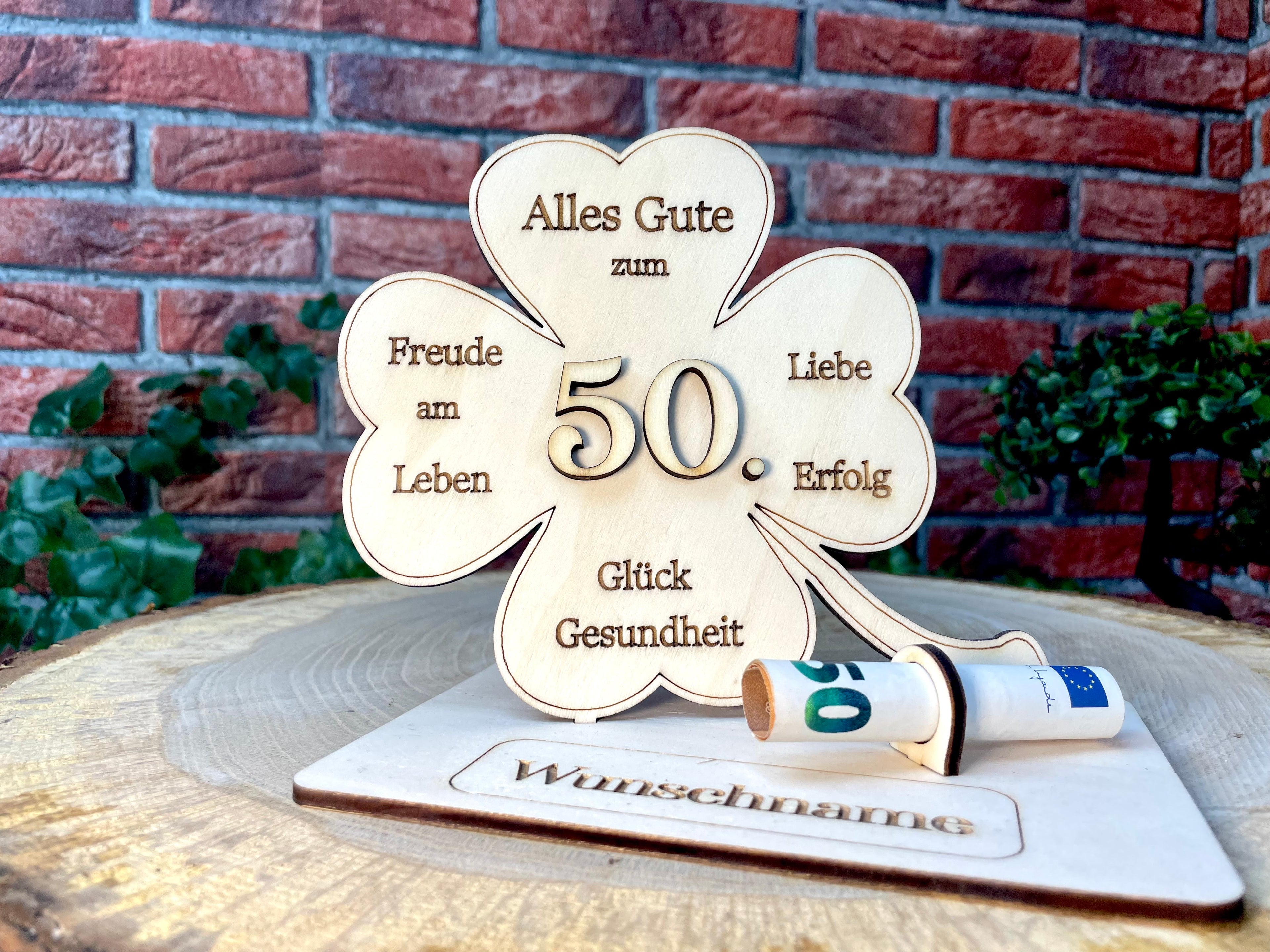 Geldgeschenk Zum 40./50./66./75. ...99. Alles Gute Wunschname Geschenkideen Holz Bilder Schilder Geburtstag Zur Erholung  Outdoor im Urlaub