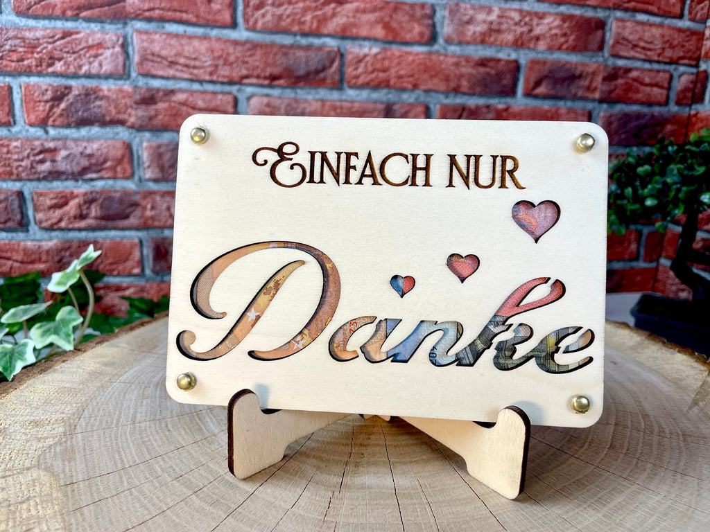 Geldgeschenk Danke 'Einfach nur DANKE' Geschenkideen Holz Bilder Schilder Geburtstag Hochzeit Valentinstag Geburt Schulabschluss