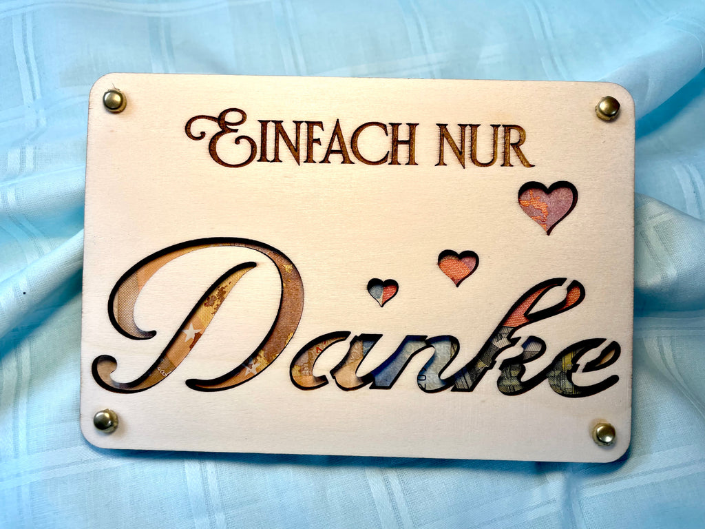 Geldgeschenk Danke 'Einfach nur DANKE' Geschenkideen Holz Bilder Schilder Geburtstag Hochzeit Valentinstag Geburt Schulabschluss