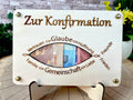 Geldgeschenk "Zur Konfirmation" Geschenkideen Holz Bilder Schilder Kommunion Jugendweihe Geldkarte Geld verpacken Verschenken