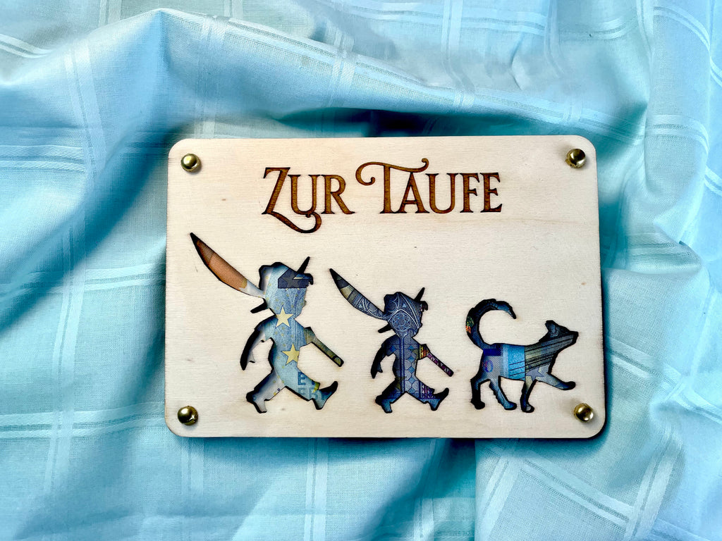 Geldgeschenk 'Glück und Segen zur Taufe' Geschenkideen Holz Bilder Schilder Kinder Taufen Segen Glück Abenteuer Outdoor