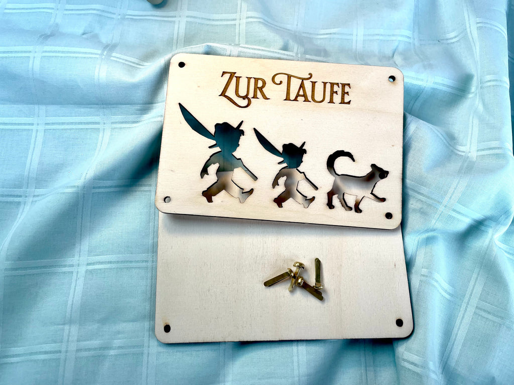 Geldgeschenk 'Glück und Segen zur Taufe' Geschenkideen Holz Bilder Schilder Kinder Taufen Segen Glück Abenteuer Outdoor