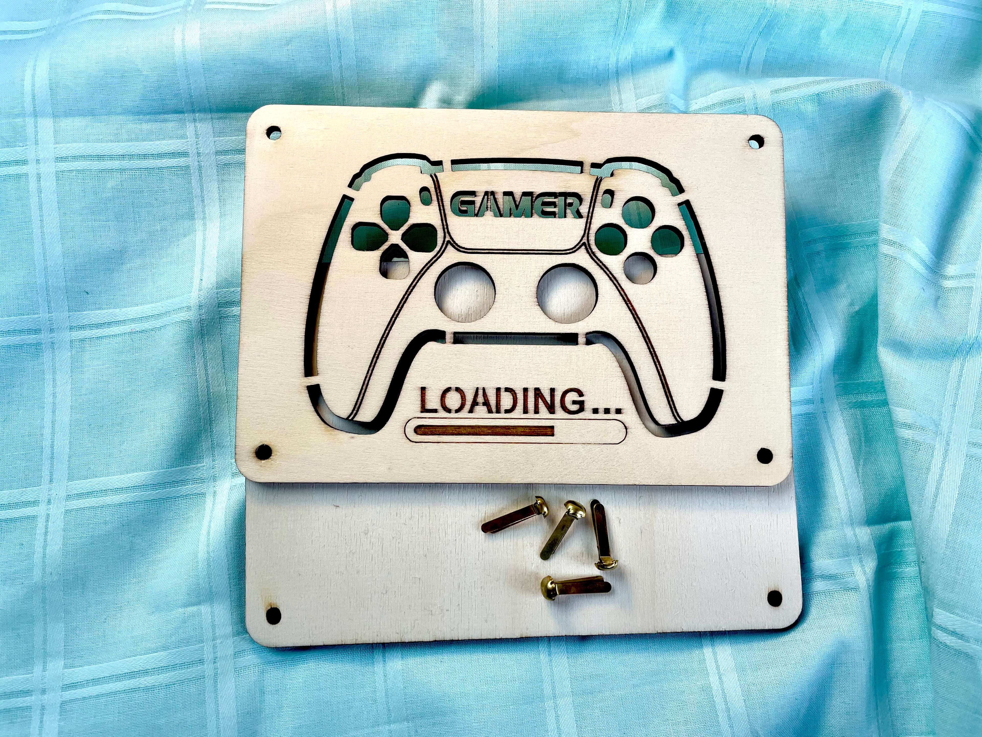 Geldgeschenk Gamer 'Loading' Geschenkideen Holz Bilder Schilder Geburtstag Gaming Zocken Videospiele Play Schulabschluss