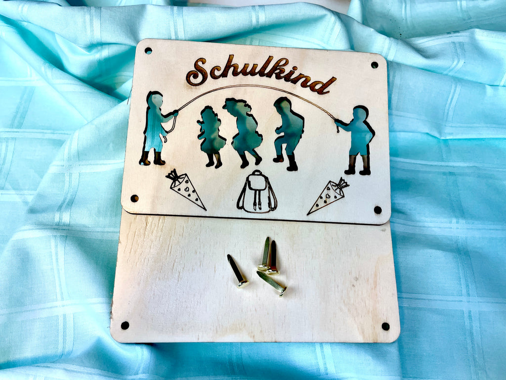 Geldgeschenk "Schulkind" Geschenkideen Holz Bilder Schilder Einschulung Eingeschult  Schule Geldkarte Geld verpacken Verschenken