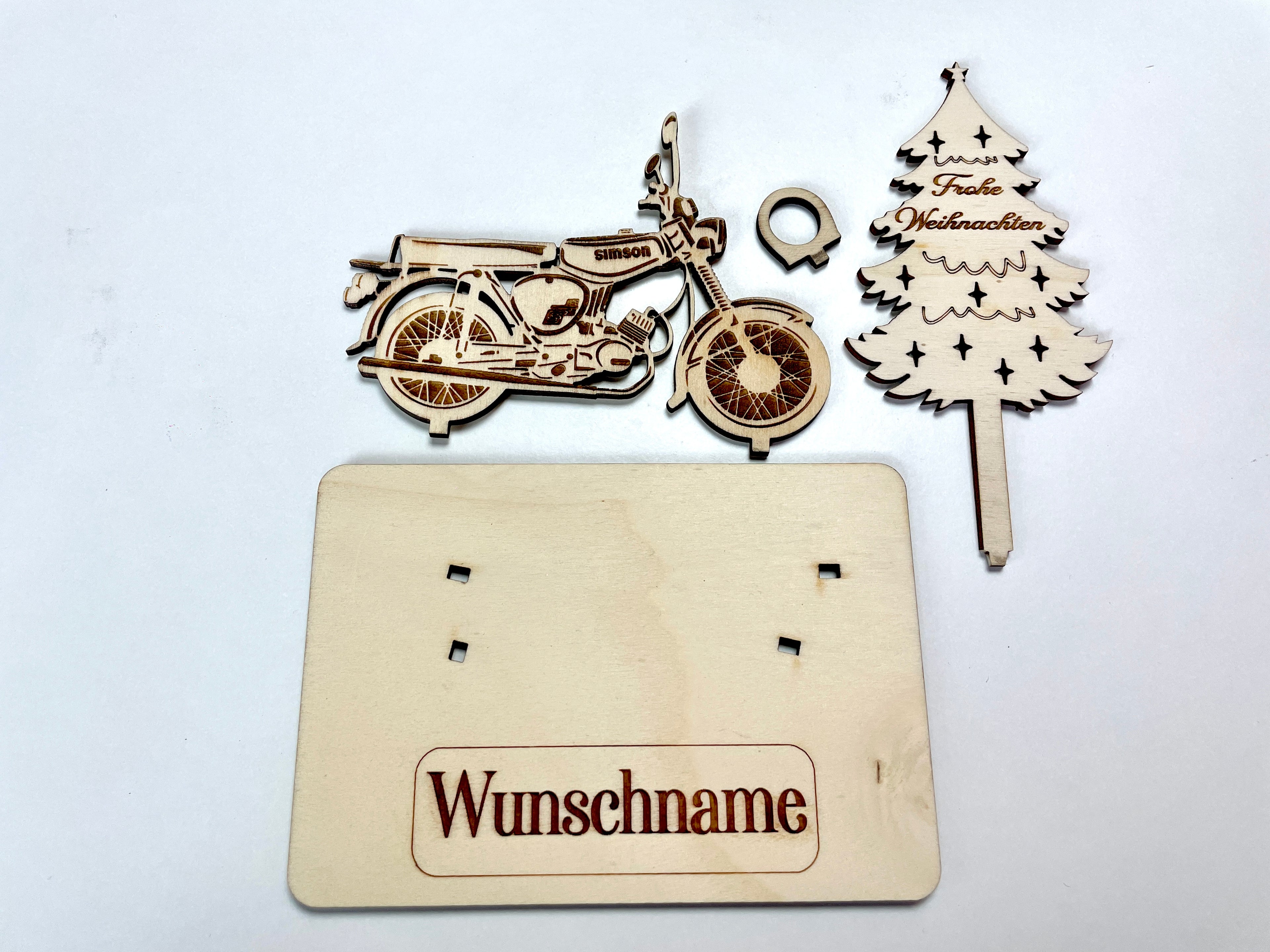 Simson S51 Holzmodell – Weihnachtsgeschenk Männer | Personalisiertes Geldgeschenk aus Holz | Originelle Geschenkidee
