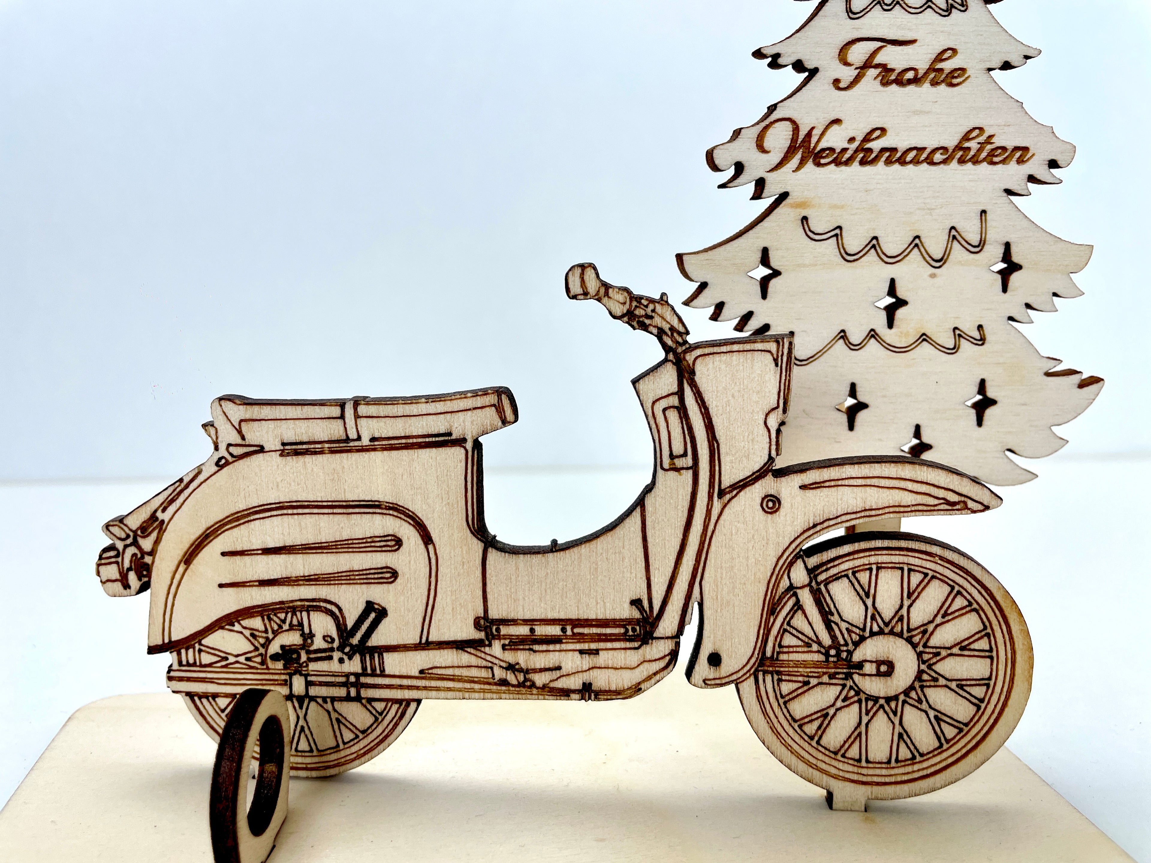 Simson Schwalbe Holzmodell – Weihnachtsgeschenk Männer | Personalisiertes Geldgeschenk aus Holz | Originelle Geschenkidee