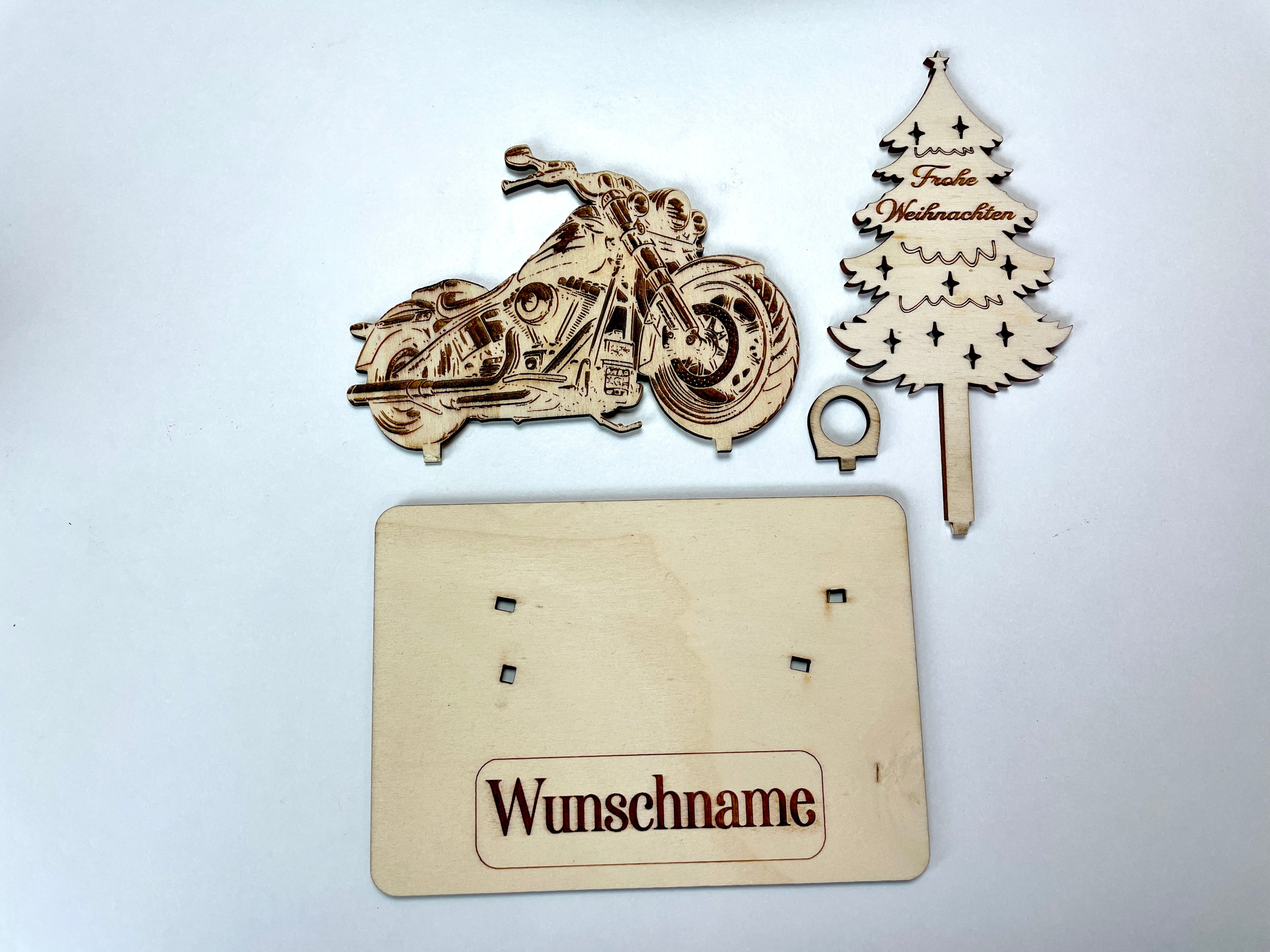 Harley Holzmodell – Weihnachtsgeschenk Männer | Personalisiertes Geldgeschenk aus Holz | Originelle Geschenkidee